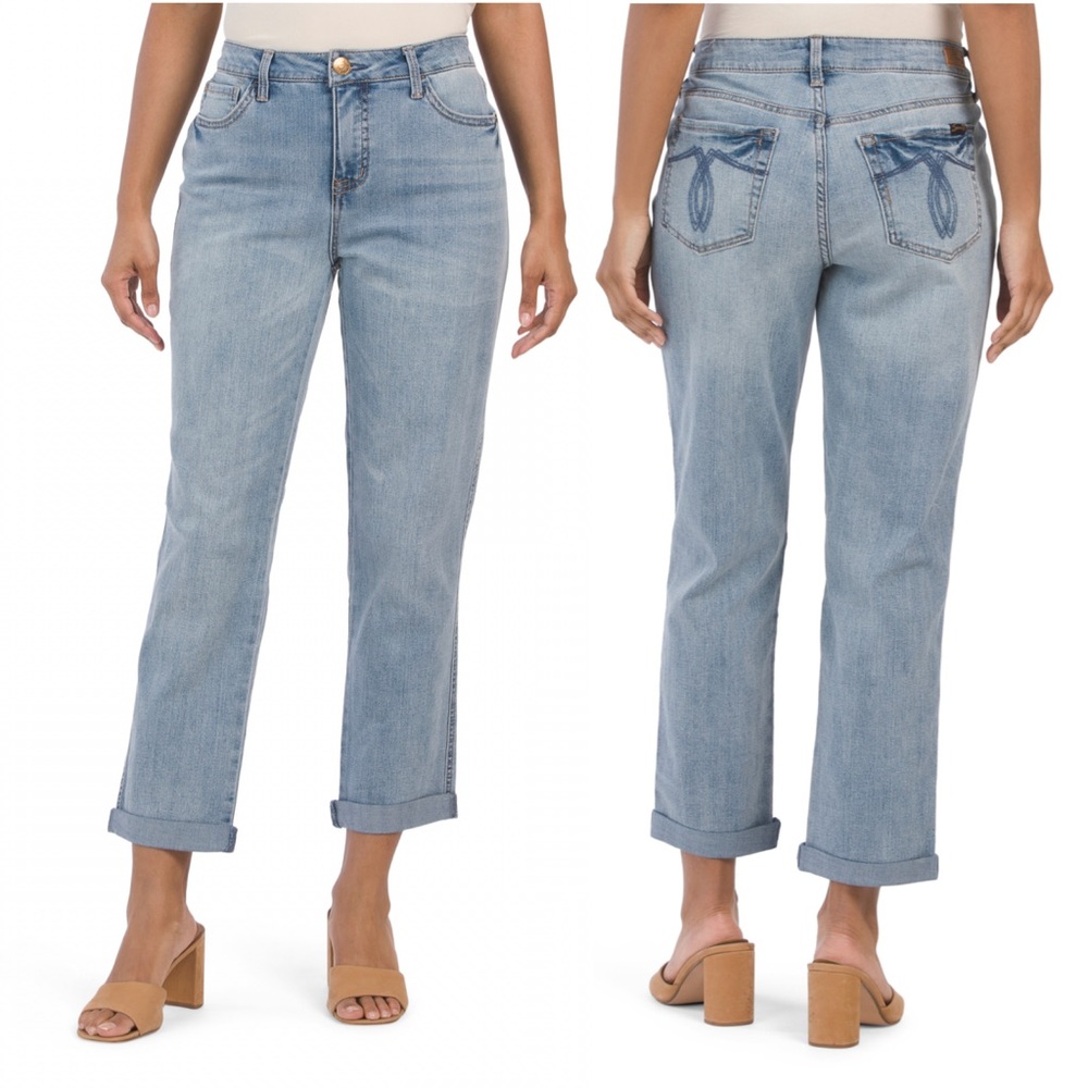 SEVEN7 NWT The Weekend Easy Fit Boyfriend Jeans Rebel Blue Wash Size 10